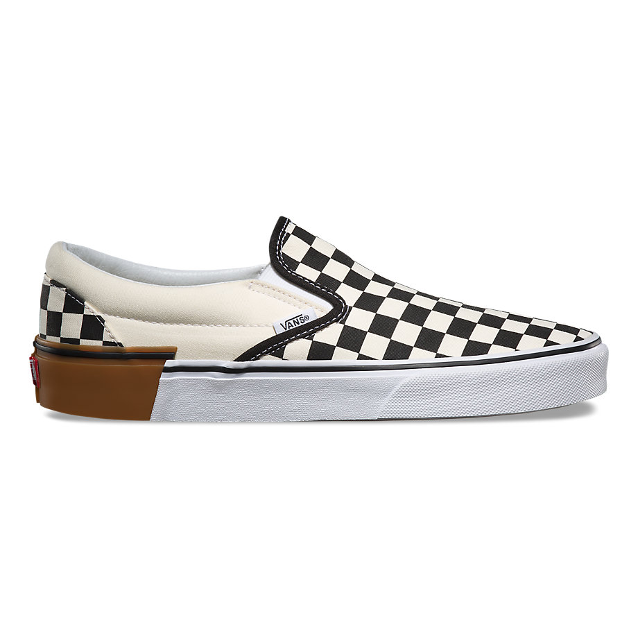 Vans Bayan Kaykay Ayakkabısı Gum Block Slip-On Siyah Beyaz | 21169-131